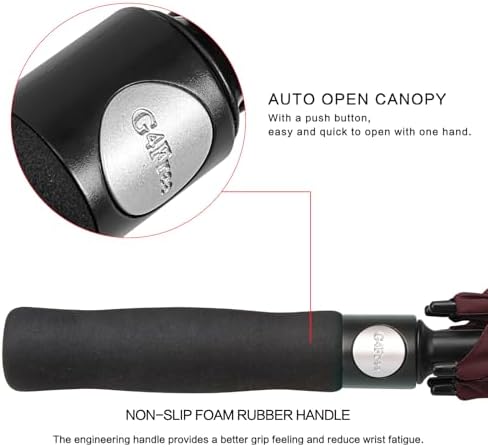 G4Free 47/54/62/68 Inch Automatic Open Golf Umbrella Oversize Extra Large Double Canopy Vented Windproof Waterproof Stick Umbrellas