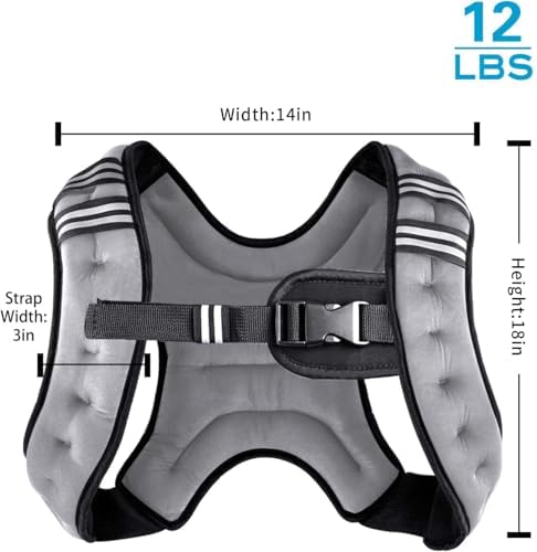 Weighted Vest Weight Vest for Men Women Kids Weights Included, Body Weight Vests Adjustable for Running, Training Workout, Jogging, Walking