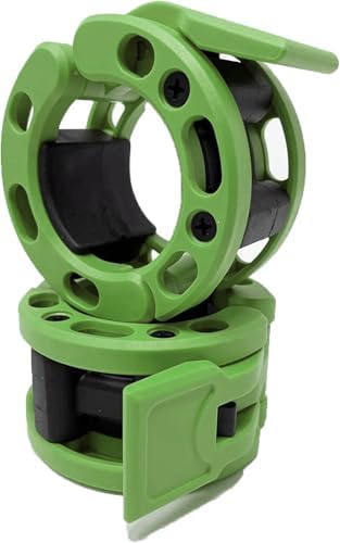 Clout Fitness Olympic Barbell Clamps Collars Quick Release Pair of Locking Weight Clips Fit 2 Inch Barbell for Weightlifting