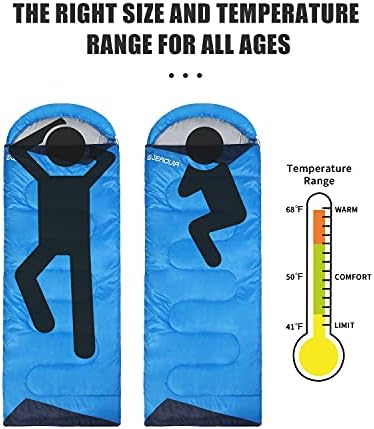 Sleeping Bags for Adults Backpacking Lightweight Waterproof- Cold Weather Sleeping Bag for Girls Boys Mens for Warm Camping Hiking Outdoor Travel Hunting with Compression Bags