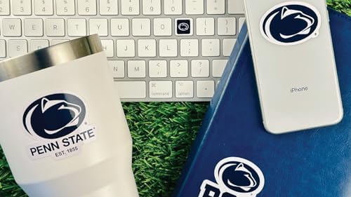 Penn State Stickers (14 Piece) Penn State University Gifts for Men Football Fans for Car Laptop Water Bottle + 2 Large PSU Nittany Lions Car Decals, 10 Water Bottle Size, 2 Keyboard Size
