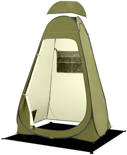 BRIAN & DANY Pop Up Shower Tent, Portable Privacy Camping Changing Tent, Camp Toilet Bathroom Pod with Rain Shelter & Windows, UPF 50+ & Waterproof, 47.2" x 47.2" x 74.8"
