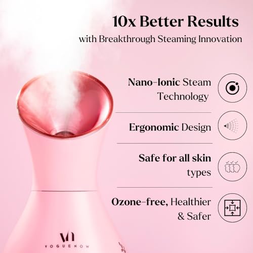 Facial Steamer Spa Kit with Complimentary 17 Skin Care Tools | Face Steamer for Facial Deep Cleaning with Towel Warmer & Humidifier Mode| Self Care Spa Gifts for Women, Mothers Day Gifts for Mom