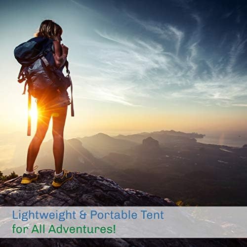 2 Person Camping Tent with Rain Fly and Carrying Bag - Lightweight Outdoor Tent for Backpacking, Hiking, or Beach Use by Wakeman Outdoors