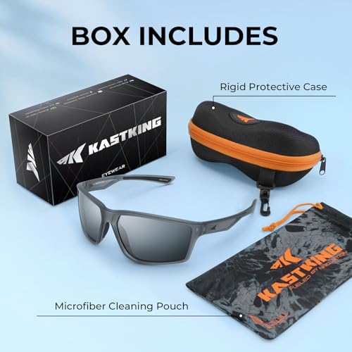KastKing Osage Polarized Sport Sunglasses for Men and Women, Ideal for Driving Fishing Cycling Running, UV Protection