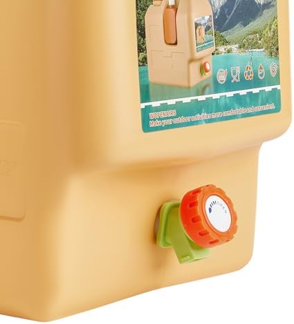 Water Container Water Jug with Spigot with (3.2-5) Gallons Portable No Leakage for Camping,Vehicle, Car, Hiking, Hurricane Supplies RV