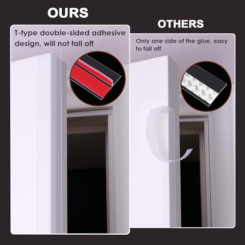 T-Shaped Clear Silicone Seal Strip for Door & Windows Gaps,Weather Stripping Door Seal Strip,20Ft Door Draft Stopper for Side of Door
