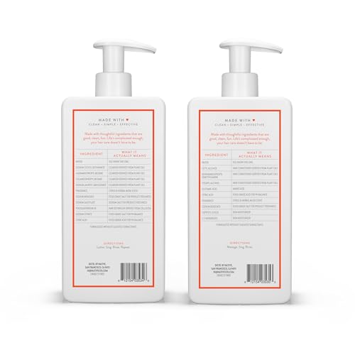 Native Shampoo and Conditioner contain Naturally Derived Ingredients | All Hair Types, Color & Treated, Fine to Dry Damaged | Sulfate & Dye Free | Citrus & Herbal Musk, 16.5 fl oz each (2 pack)
