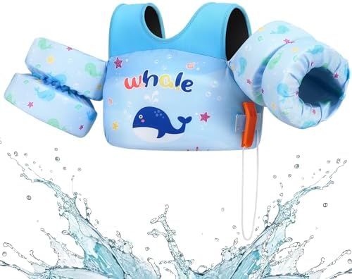 HeySplash Swim Vest for Kids, Toddler Pool Floaties Fit 20-50/70 Lbs, Children Swimming Vest with Adjustable Strap, Swim Jacket Water Wing Arm Float, Puddle Sea Beach Boat Jumper Boy Girl Baby
