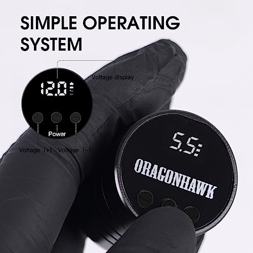 Dragonhawk Wireless Tattoo Gun Kit Atom Pen Machine Complete Tattoo Kit Cartridges Needles Battery Power Supply for Beginner Artists