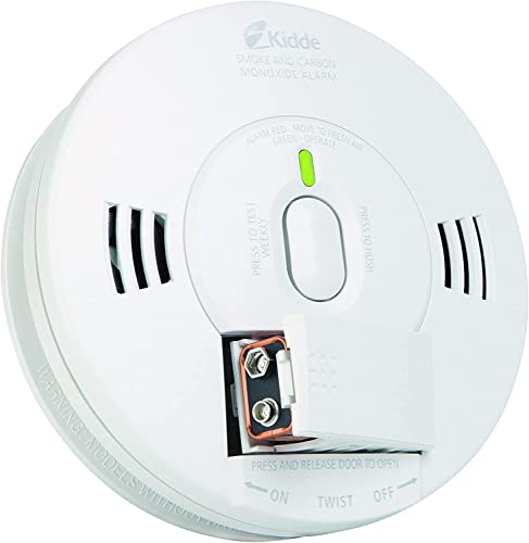 Kidde Smoke & Carbon Monoxide Detector, Hardwired Interconnect, Combination Smoke & CO Alarm with Battery Backup, Voice Alerts, 2 Pack