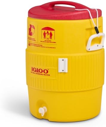 Igloo Sports Cooler Water Beverage Dispenser, Insulated 5 & 10 Gallon Water Cooler, Insulated Drink Dispenser with Spout, Portable Handwashing Stations