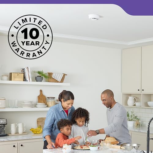 Kidde Hardwired Smoke & Carbon Monoxide Detector, 10-Year Battery Backup, Voice Alerts, Interconnectable LED Warning Light Indicators