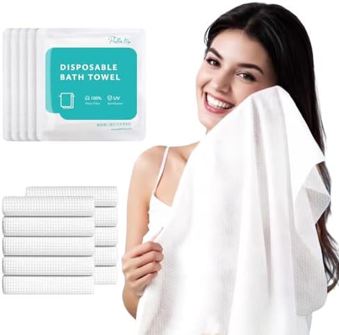 10 Pack Disposable Bath Towels Durable Large Portable Thicken Camping Towels for Travel Hotel Business Trip Swimming Pet Towels Sauna Spa Hot Spring Water Play 55''X27.5''