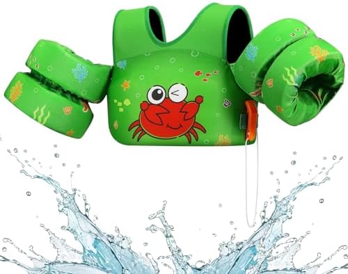 HeySplash Swim Vest for Kids, Toddler Pool Floaties Fit 20-50/70 Lbs, Children Swimming Vest with Adjustable Strap, Swim Jacket Water Wing Arm Float, Puddle Sea Beach Boat Jumper Boy Girl Baby
