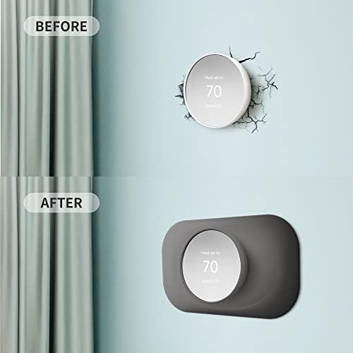 Petrichor Nest Thermostat Wall Plate - Compatible With Google Nest 2020 - Trim Kit, Cover Accessory for Easy Installation - Charcoal