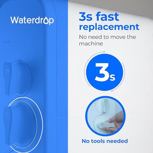 Waterdrop WD-G3-CF Filter, Replacement for WD-G3-W, WD-G3P600 and WD-G3P800-W Reverse Osmosis System, 6-Month Lifetime