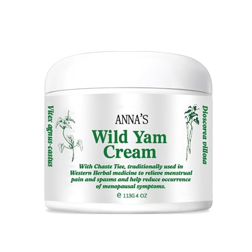 Anna's Organic Wild Yam Cream, Wild Yam Cream Body Moisturizer for All Skin Types