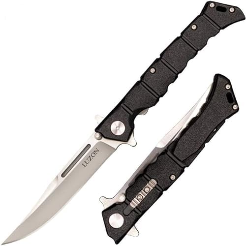 Cold Steel Large Luzon 6" 8Cr13MoV Razor-Sharp Clip Point Blade 7.5" GFN Handle Tactical EDC Folding Knife w/Leaf-Spring Lock