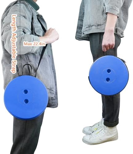 Boreeman Upgraded Folding Stool Lightweight Yet More Sturdy with Load Capacity 400lbs Portable Collapsible Stool for Camping Fishing Hiking BBQ (All Blue)