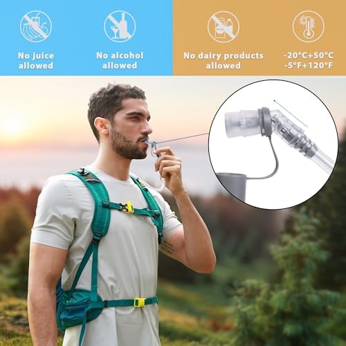 N NEVO RHINO Hydration Bladder 2L-3L,Water Reservoir for Hiking Backpack Leak Proof Water Storage Bladder,BPA-Free Water Pouch Hydration Pack for Camping Cycling Running