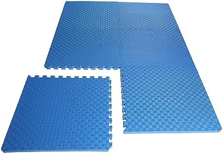 BalanceFrom Puzzle Exercise Mat with EVA Foam Interlocking Tiles for MMA, Exercise, Gymnastics and Home Gym Protective Flooring, Multiple Sizes and Colors