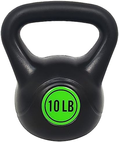 Wide Grip 3-Piece Kettlebell Exercise Fitness Weight Set, Include 5 lbs, 10 lbs, 15 lbs and 20 lbs, Set of 3 or Set of 4