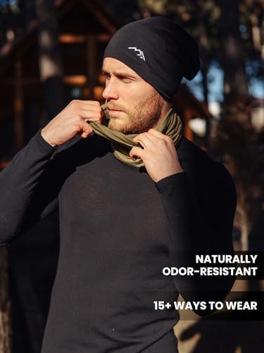 Merino.tech Merino Wool Ski Neck Gaiter - Face Mask Neck Warmer for Men & Women
