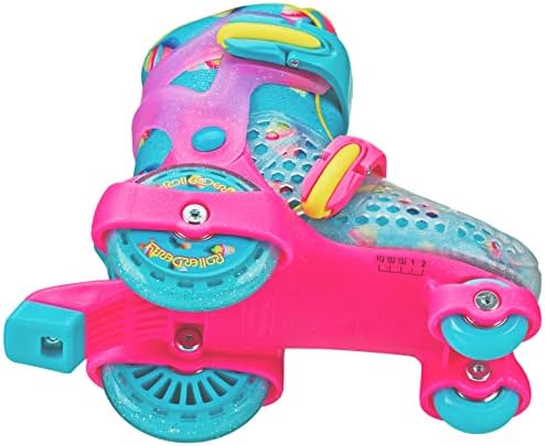 Fun Roll Beginner Roller Skates by Roller Derby, Adjustable Sizing, Skates for Kids, Toddlers, Boys, Girls