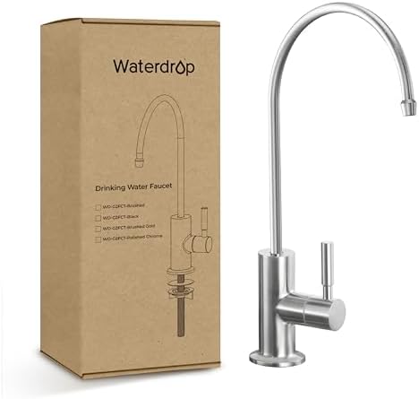 Waterdrop Filtered Water Faucet, Drinking Water Faucet, Reverse Osmosis Faucet, RO Faucet, RO Water Faucet, Water Filter Faucet for Kitchen Sink, Water Dispenser Faucet, Stainless Steel, Lead-Free