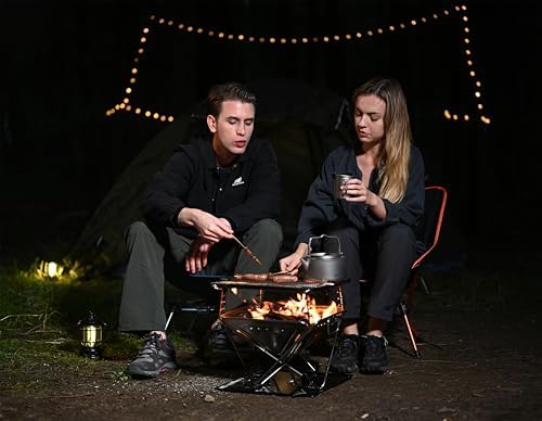 MARCHWAY Lightweight Folding Camping Chair, Stable Portable Compact for Outdoor Camp, Travel, Beach, Picnic, Festival, Hiking, Backpacking, Supports 330Lbs (Dark Blue)