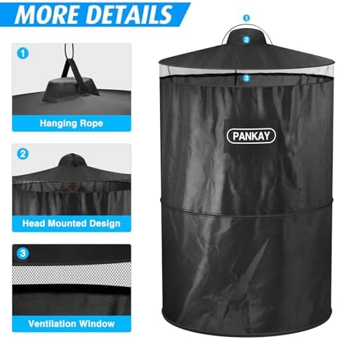 PANKAY Pop Up Privacy Tent, Portable Outdoor Camping Bathroom Toilet Tent, Collapsible Shelter for Camping & Emergency – Lightweight & Sturdy, Easy Set Up, Foldable - with Carry Bag
