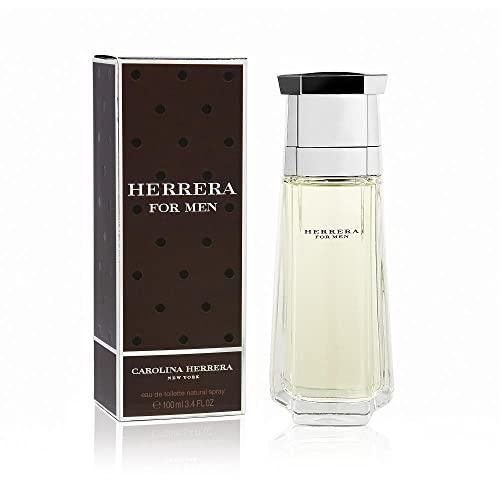 Carolina Herrera Herrera For Men - Sophisticated Fragrance - Sensual And Elegant For The Adventurous Spirit - Woody Floral Musk Scent - Opens With Top Notes Of Neroli And Citrus - Edt Spray - 3.4 Oz