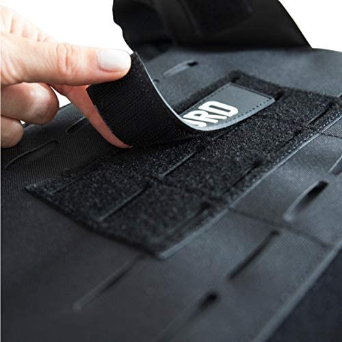 North Gym Adjustable Weighted Vest/Incl. 2 Innovative Moulded Weights for Best fit / 14lbs / 20lbs/ 30lbs/ 40lbs (Black 40lbs)