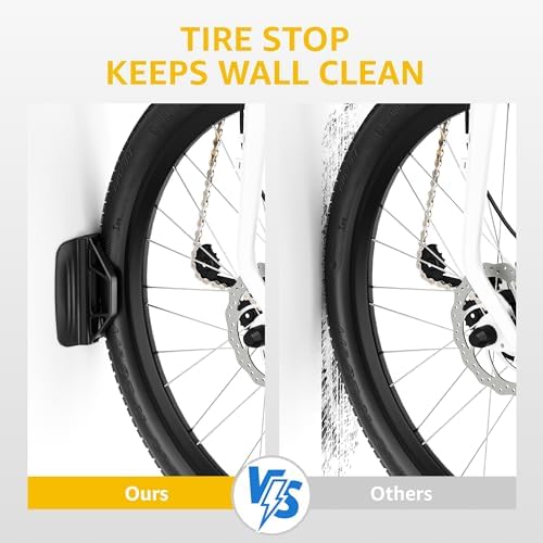 MONTEK Swivel Bike Wall Mount, Bike Hangers for Garage, Wall Mount Bike Rack, Space Saving Wall Bike Rack, Vertical Bike Rack Holds up to 66lbs,2 Pack