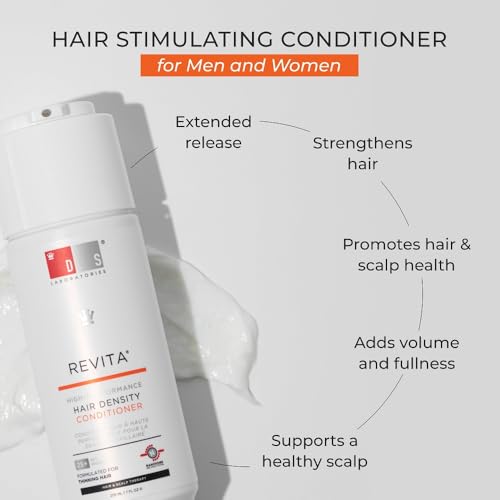 DS Labs Revita Conditioner – High-Performance Hair Density Conditioner, Strengthening, Thickening & Volumizing, Fuller, Healthier-Looking Hair, Sulfate & Silicone Free, For Men & Women, 500mL, Packaging May Vary