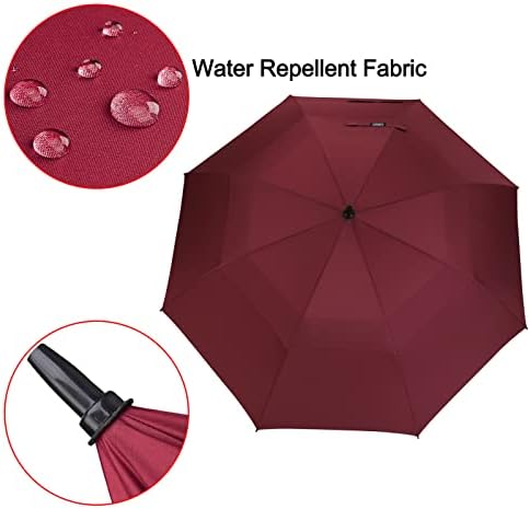 G4Free 47/54/62/68 Inch Automatic Open Golf Umbrella Oversize Extra Large Double Canopy Vented Windproof Waterproof Stick Umbrellas