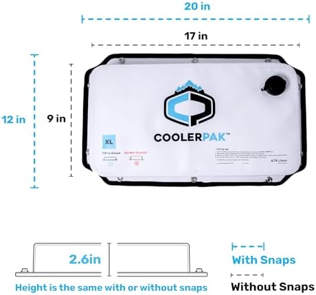 7lb, 10lb, 15lb Refillable Reusable Ice Pack – Stays Cold for Up to 5 Days – Non-Toxic, Leakproof, and Suitable for Potable Drinking Water – Built Tough, Rolls Up for Easy Storage