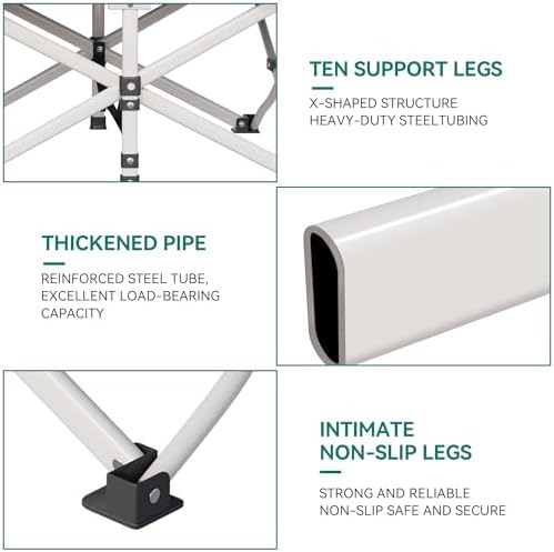 YITAHOME 2 Pcs Camping Cots w/Mattress Portable Lounge Chair Outdoor Folding Cot Heavy Duty 575 LB Capacity 1200D Oxford w/Carry Bag Travel Camp Bed for Camping, Office, Traveling, Black