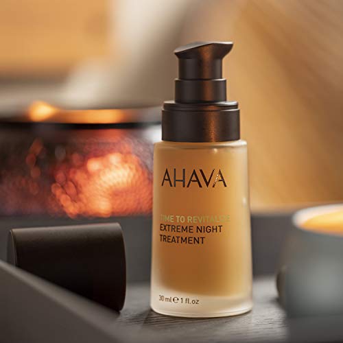 AHAVA Extreme Night Treatment - Exclusive Moisturizer, Neck & Chest Cream, Smoothes Skin & Reduces Wrinkles, Enriched with Patented Extreme Complex, Dead Sea Osmoter, Peptides & Resveratrol 1 Fl.Oz