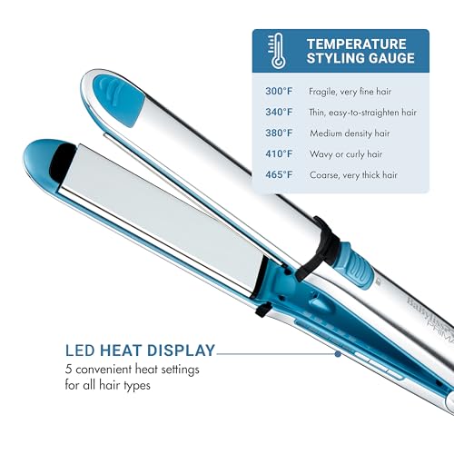 BaBylissPRO 1 ½" Nano Titanium Prima Ionic Hair Straightener – Professional Flat Iron & Curling Iron in One for Stylists, Pro Styling Hair Tool