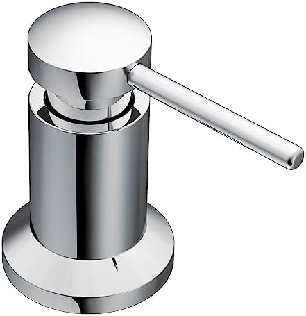 Moen 3942 Deck Mounted Kitchen Dispenser with Above The Sink Refillable Bottle, Soap Pump, Chrome