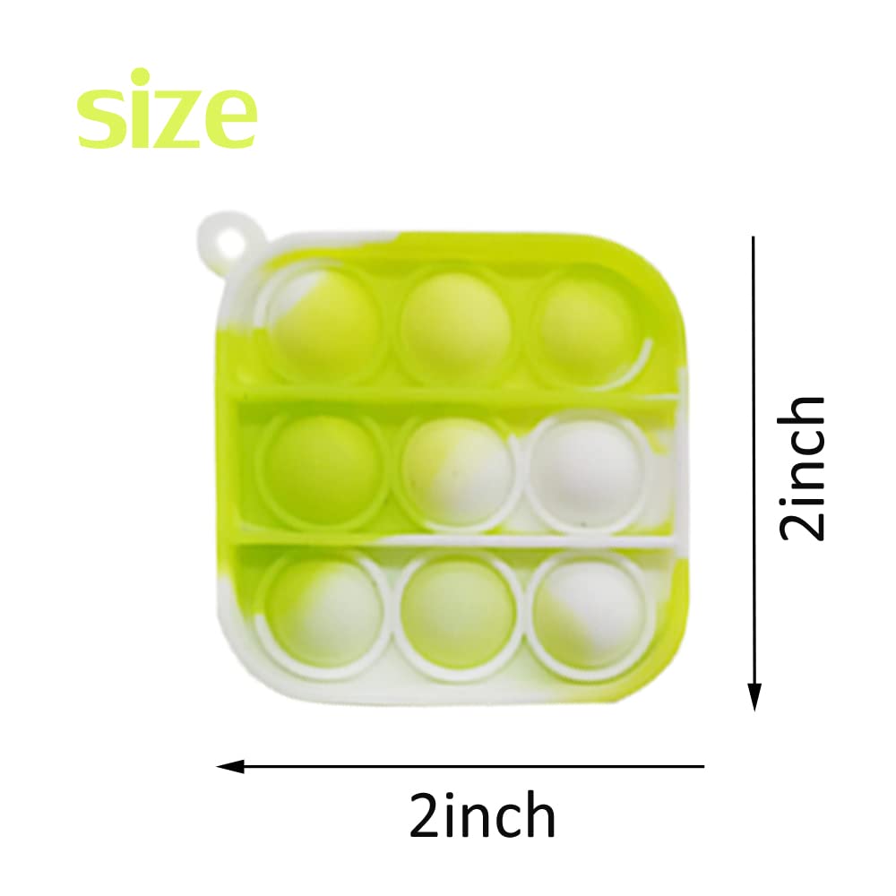 120 Pcs Mini Pop Bubble Fidget Sensory Toys for Party Favors,Pop Keychain Bulk for Classroom Prizes, Easter Basket Stuffers Christmas Valentine Gifts for Kids Students