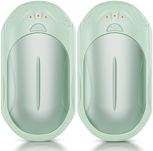 AI Hand Warmers Rechargeable 2 Pack, 6000mAh Electric Hand Warmers, AI Smart Chips 20Hrs Long Safe Heat, Portable Pocket Heater, Gifts for Christmas, Outdoor, Golf, Hunting, Camping Accessories