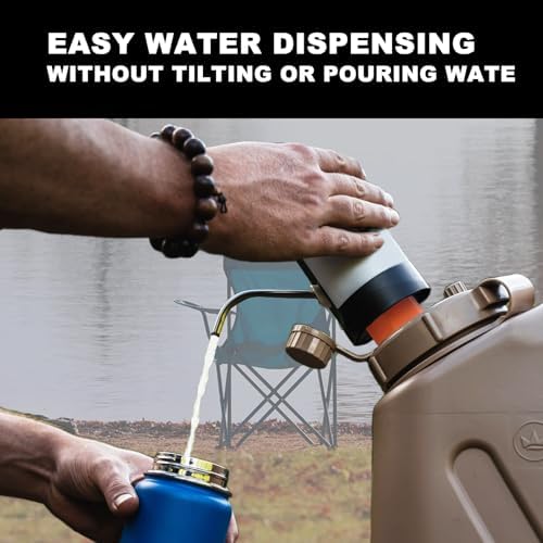 Water Pump Faucet Adapter Kit for Scepter,Camping Water Jug with Spigot for Camping and Emergency Water Jugs for Scepter Brand 10L 20L Jerry Can