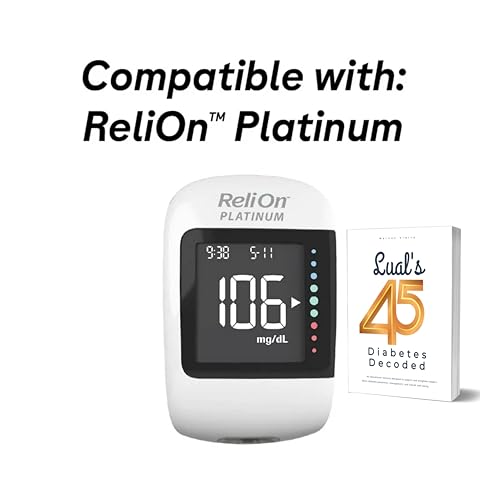 Relion Platinum Test Strips 50 count + ReliOn Micro-Thin Lancets, 33-Gauge, 100 Count. Compatible with ReliOn Platinum Meter, Testing Blood Glucose, Bundle with 45 Diabetes Decoded eBook Included