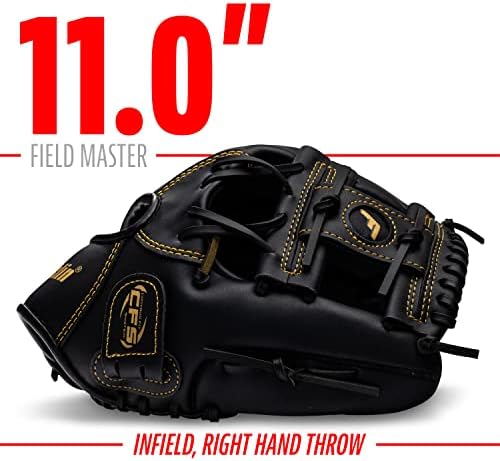 Franklin Sports Baseball + Softball Gloves - Field Master Adult + Youth Baseball + Softball Gloves - Right Hand + Left Hand Gloves - Infield + Outfield Mitts - Multiple Sizes + Colors