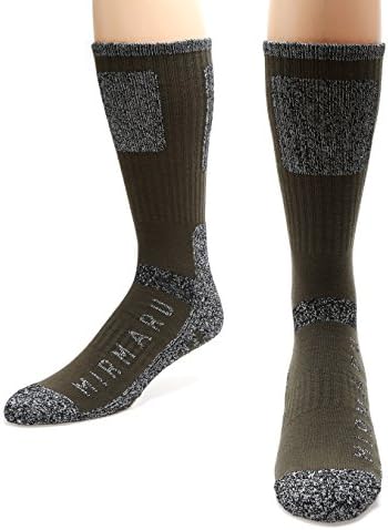 MIRMARU Men's 5 Pairs Multi Performance Outdoor Sports Hiking Trekking Crew Socks