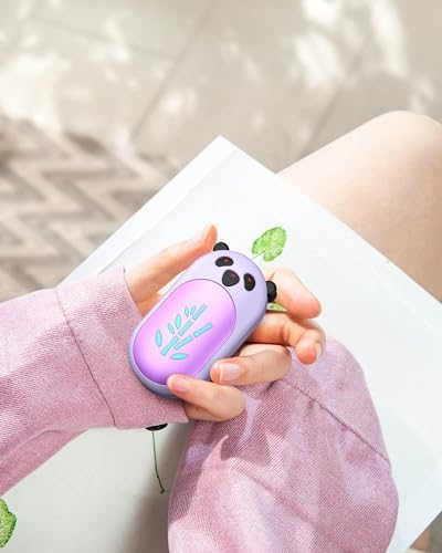 Hand Warmers Rechargeable 2 Pack, 6000mAh Electric Hand Warmer Reusable, 20Hrs Long Heating, Portable Pocket Heater Handwarmer for Women Men, Outdoor Camping, Hunting Gear