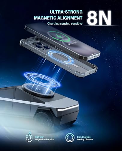 Cyberdock 3 in 1 MagSafe Charging Stand for Apple Device, Rotating Magnetic Fast Wireless Charger Stand with Ambient Light for iPhone 17-12, Apple Watch, AirPods for Christmas Birthday Gifts